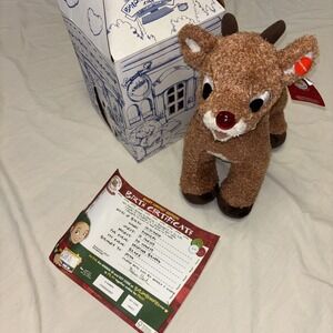 Build A Bear Talking RUDOLPH 2010 W/ Box And Birth Certificate Works!